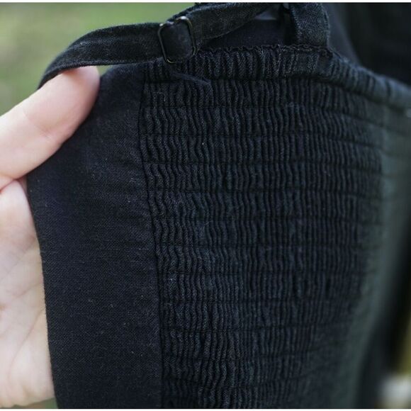 Old Navy Black White Embroidered Midi Sundress - Picture 4 of 6